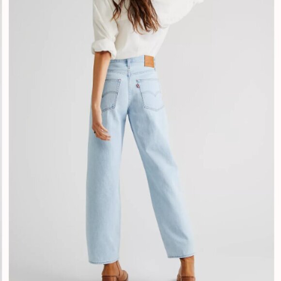 Levi's Premium Denim Baggy Dad Jeans Light Wash Big E - Picture 1 of 10